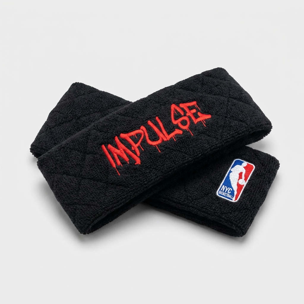 Black Impulse Blacktop terry headband